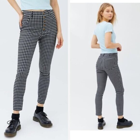 UO Womens Lita Plaid Skinny Pant Size 0 - Picture 1 of 8
